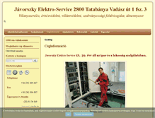 Tablet Screenshot of javorszky-elektro-service.hu